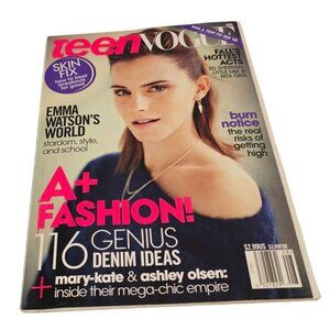 Teen Vogue Magazine August 2013 Emma Watson Cover Issue A+ Fashion Denim Ideas